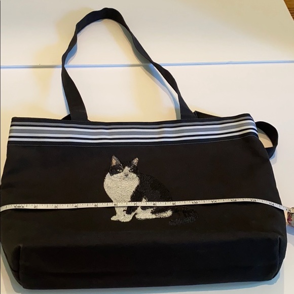 ❌ SOLD Tuxedo Cat Handbag Artist Handmade Purse - Picture 13 of 16
